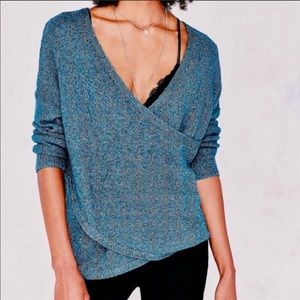 Blue Urban wrap sweater